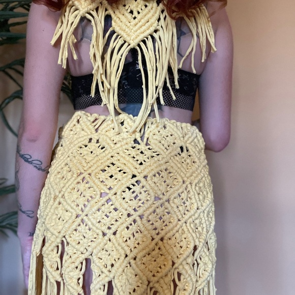 Handmade Macrame Poncho Set - Picture 4 of 5